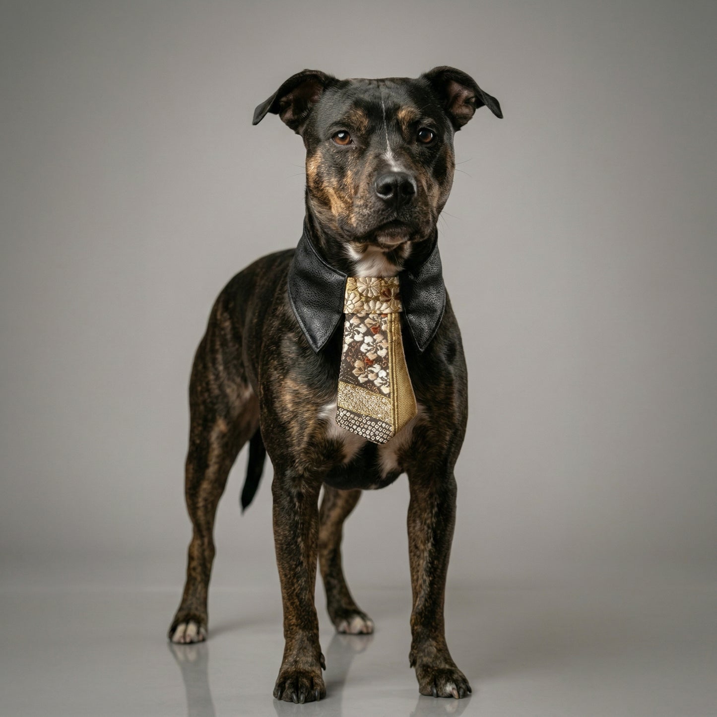 西陣織縦重ね小袖ネクタイ（ブラック）